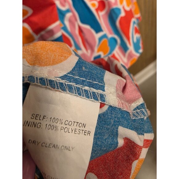 Amanda Uprichard Womens Colorful Puff Sleeve Dress S Sicily Baby Doll Revolve - Picture 6 of 6